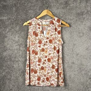 Beacon Apparel Shirt Womens Small Multicolor Floral Sleeveless Stitch Fix Top